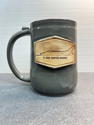 F-100 Super Sabre Mug-Three Petal Pottery