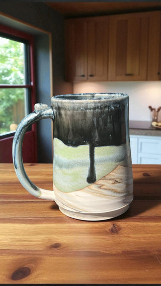 Black and Green Swirled Mug