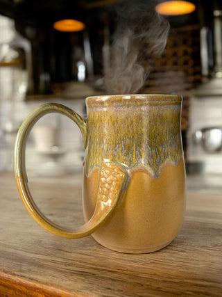 Yellow Fancy Handle Mug