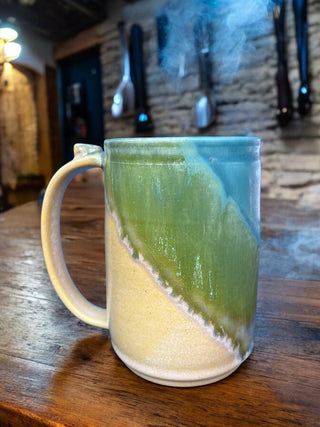 Yellow and Turquoise Mug