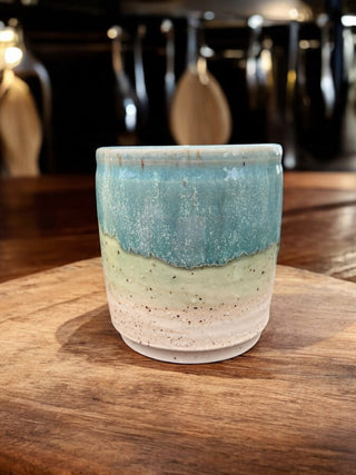 Blue & Green Speckled Cup