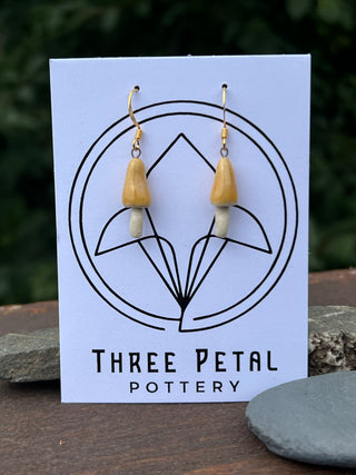 Earrings Mushroom-Yellow
