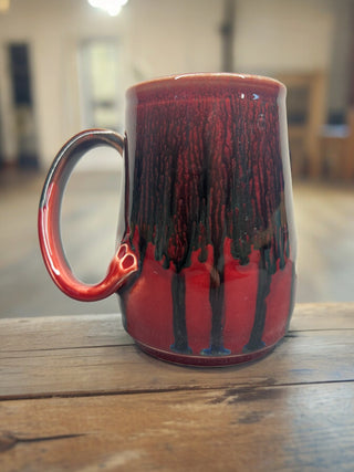Red & Black fancy handle Mug