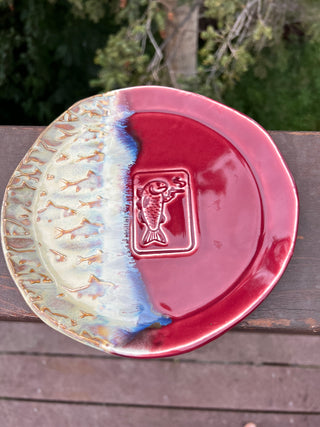 Smoking Fish Red Plate