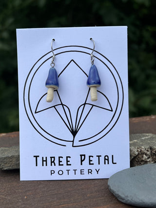 Earrings Mushroom-Blue