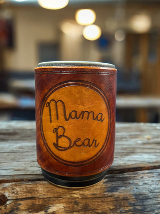 Mama Bear Leather Wrapped Cup